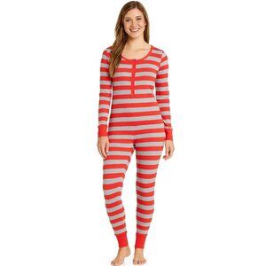Target Red And Grey 1 Pc Long Sleeve Cotton Pajamas Women's Sz XXL